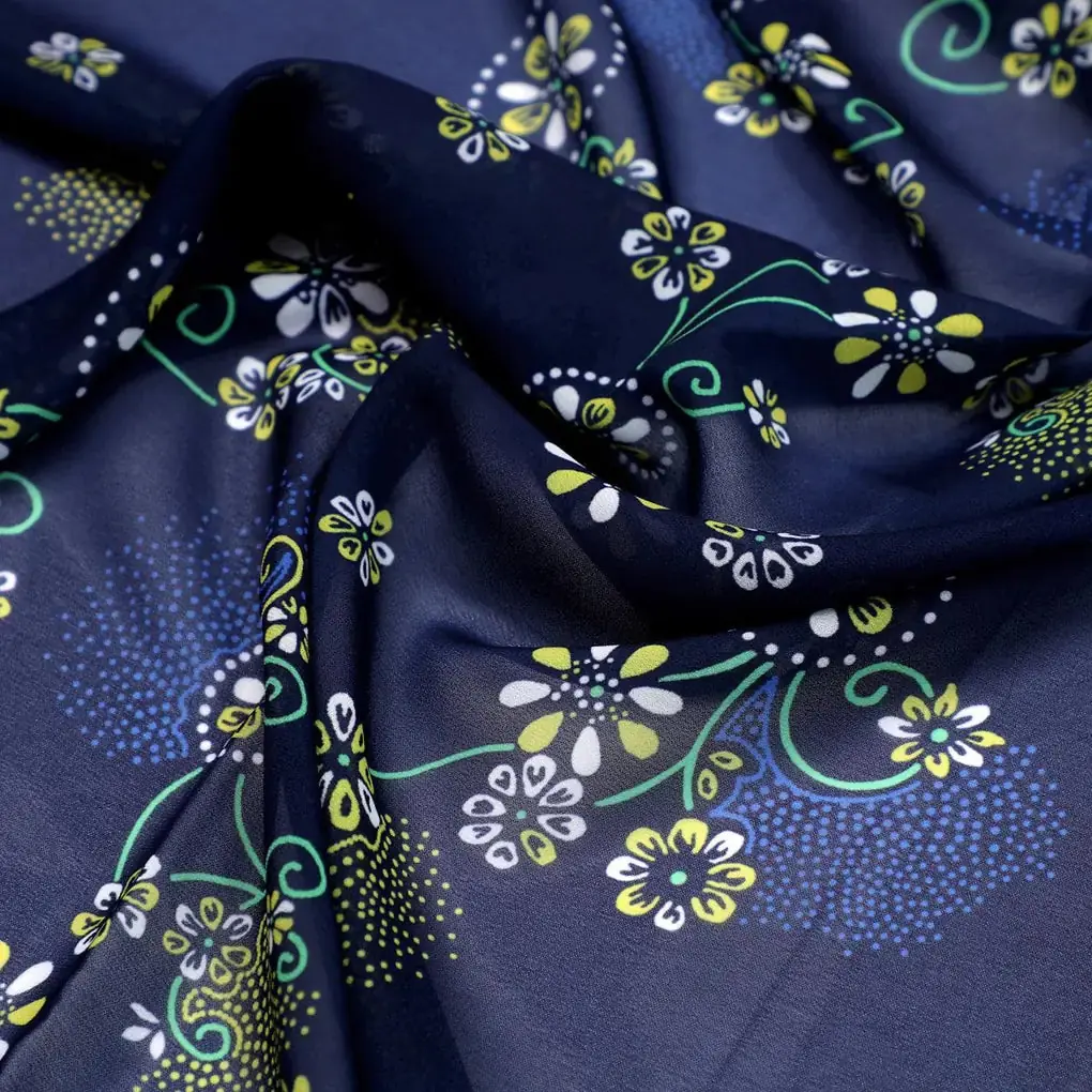 Royal Orchid Ditsy Digital Printed Fabric - Weightless - Image 3