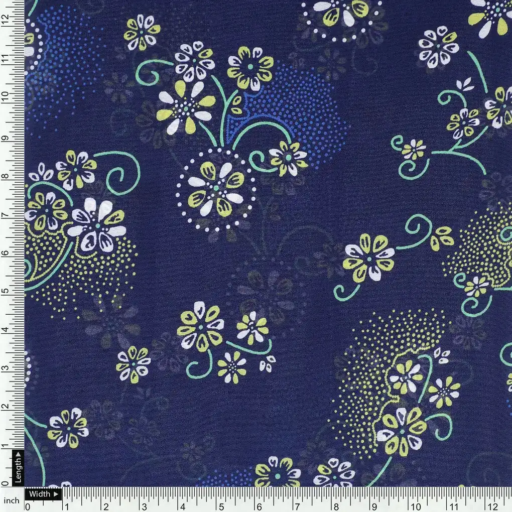 Royal Orchid Ditsy Digital Printed Fabric - Weightless - Image 4