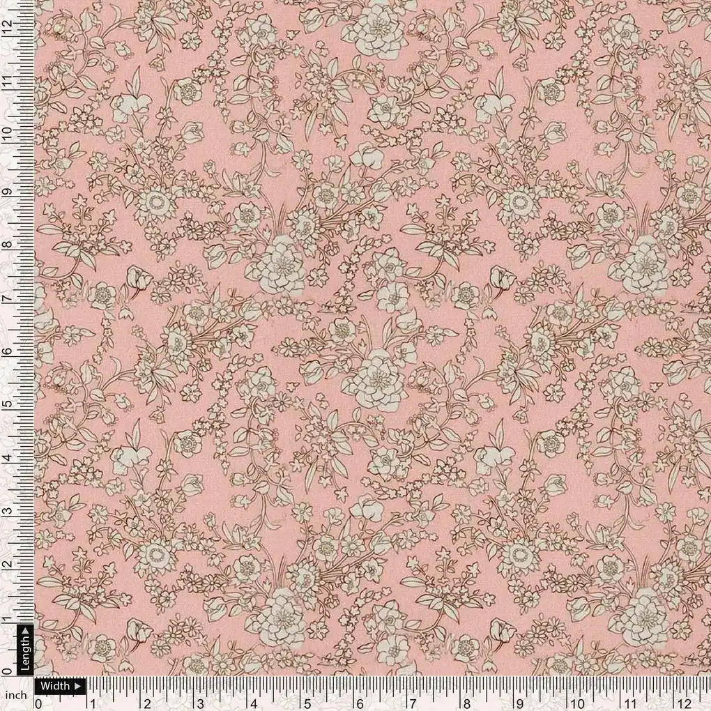 Scroll Design Digital Printed Fabric - Image 4