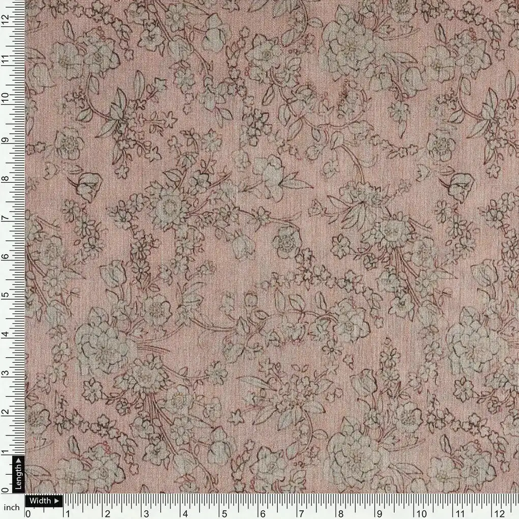 Scroll Design Digital Printed Fabric - Image 4