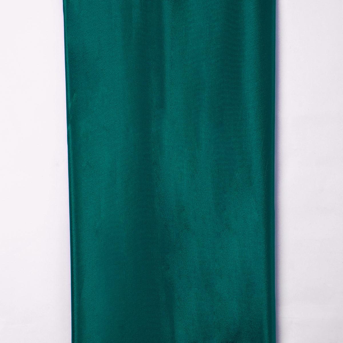 Sea Green Colour Pure Chinon Plain Dyed Fabric - Image 4