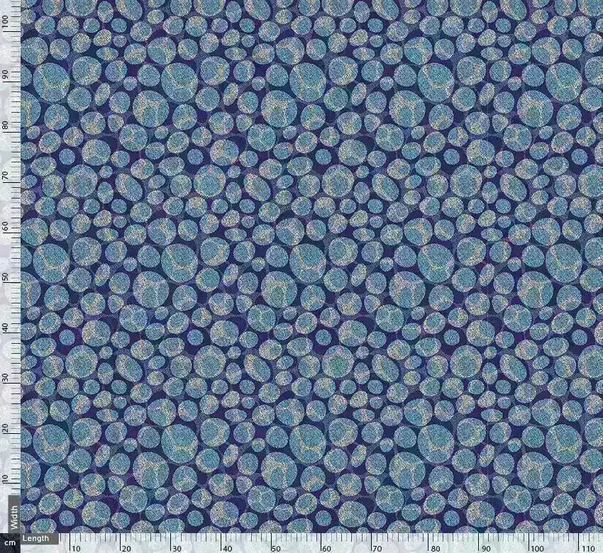 Seamless Blue Stones Digital Printed Fabric - Image 3