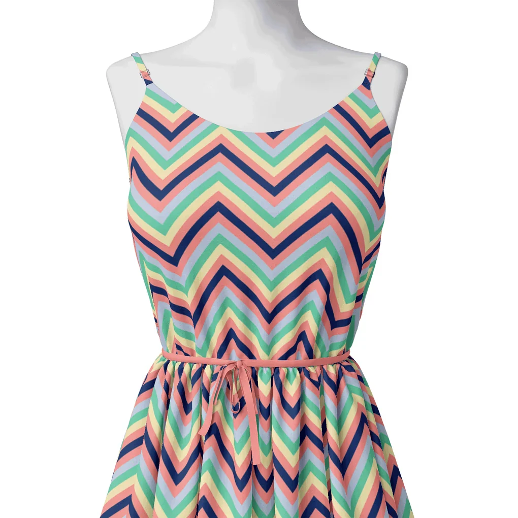 Seamless Colourful Zigzag Digital Printed Fabric - Image 2