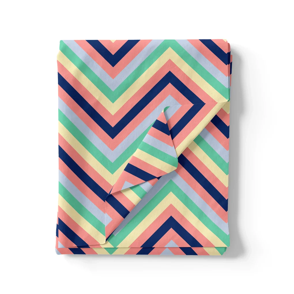 Seamless Colourful Zigzag Digital Printed Fabric - Image 3