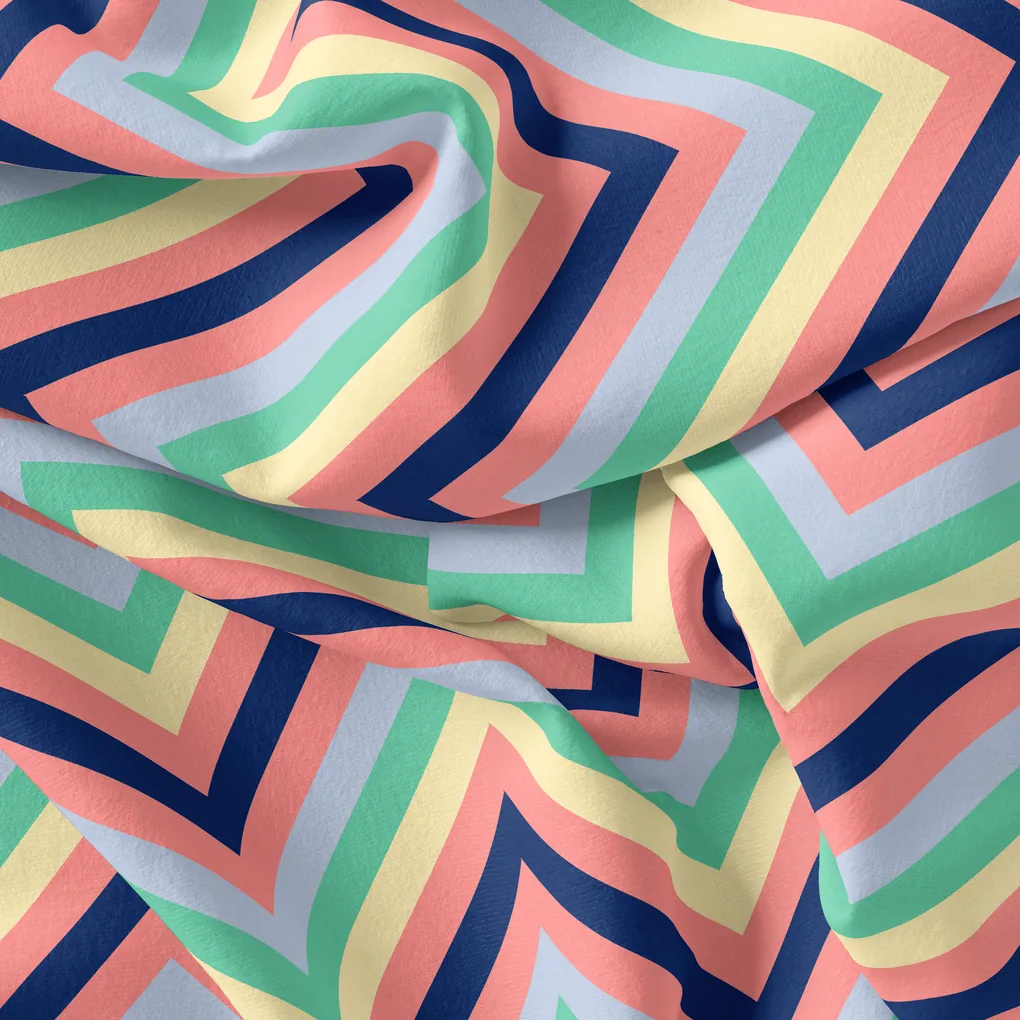 Seamless Colourful Zigzag Digital Printed Fabric - Image 4