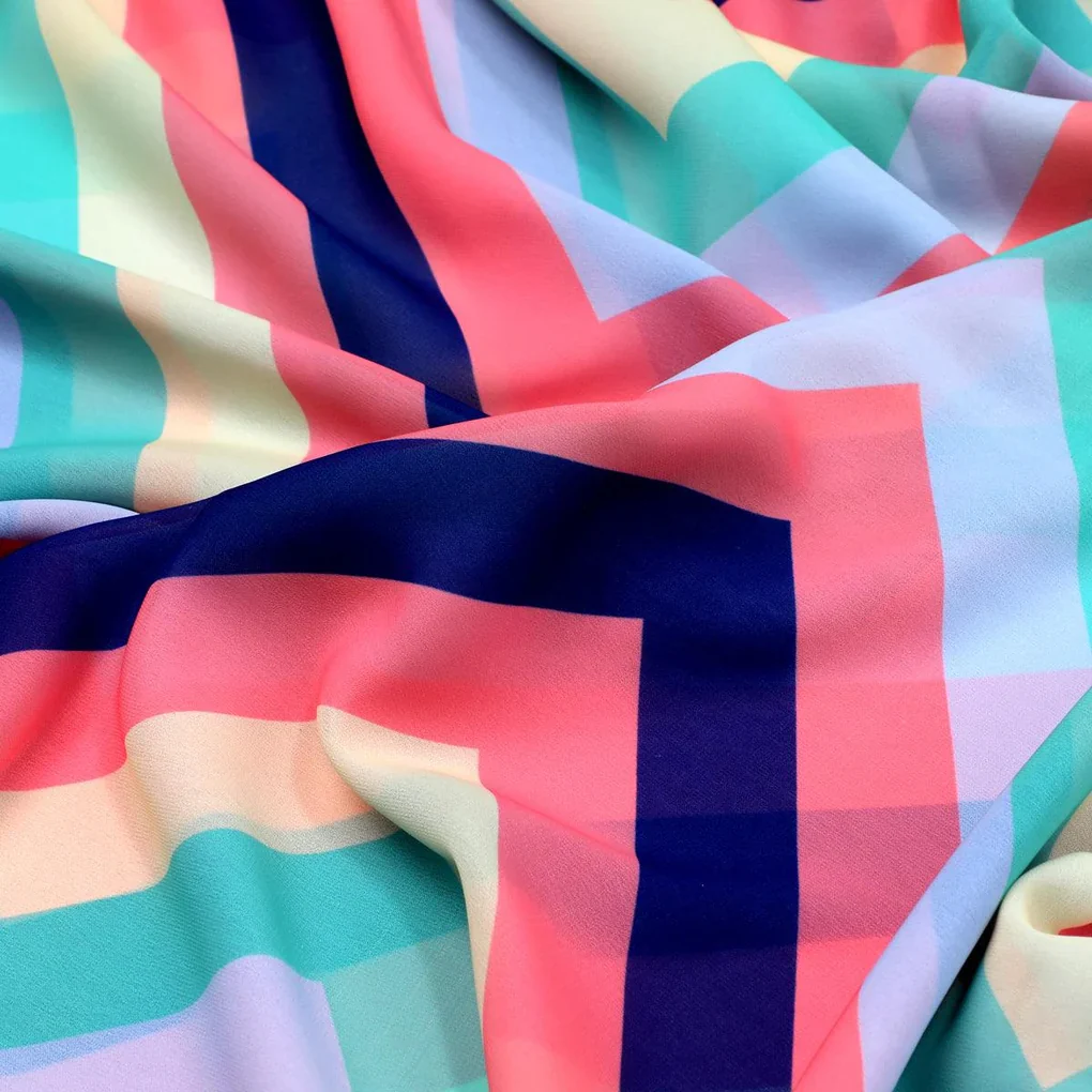Seamless Colourful Zigzag Digital Printed Fabric - Weightless - Image 3