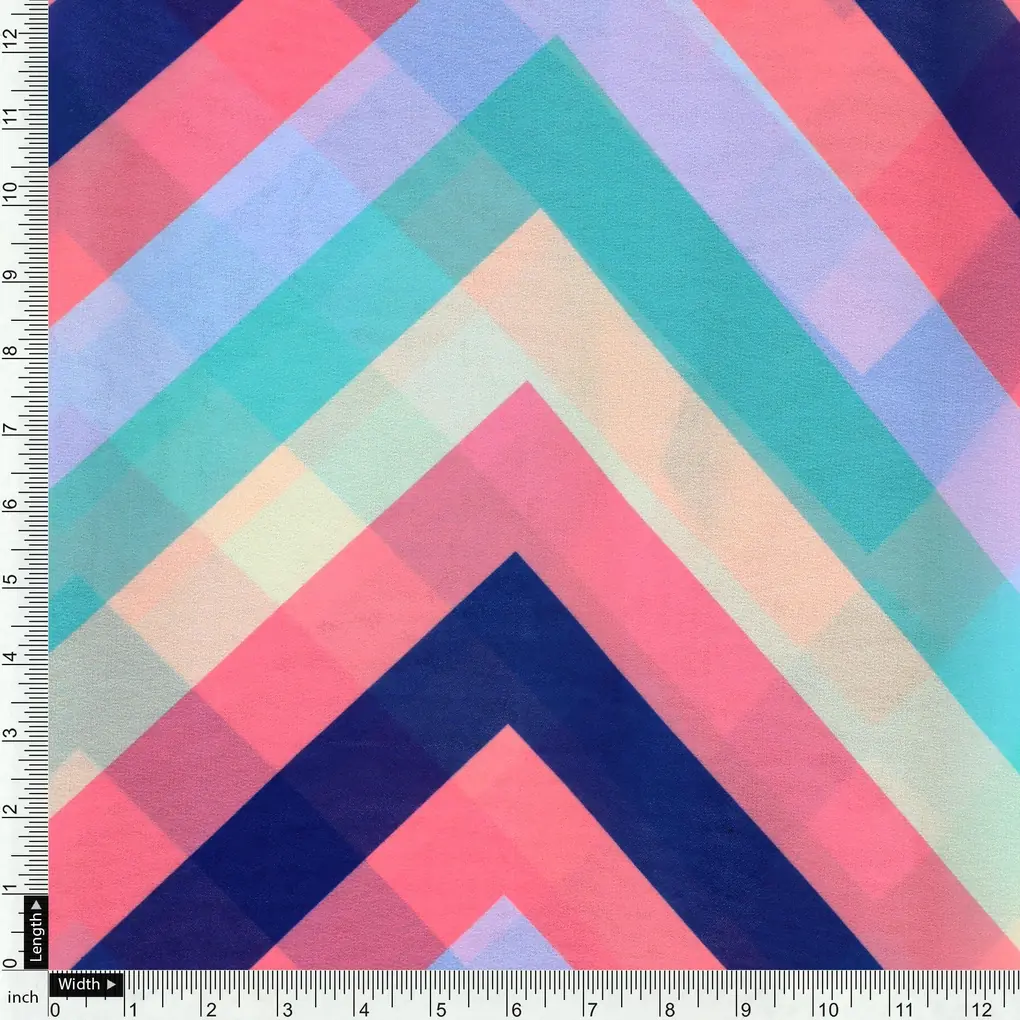 Seamless Colourful Zigzag Digital Printed Fabric - Weightless - Image 4