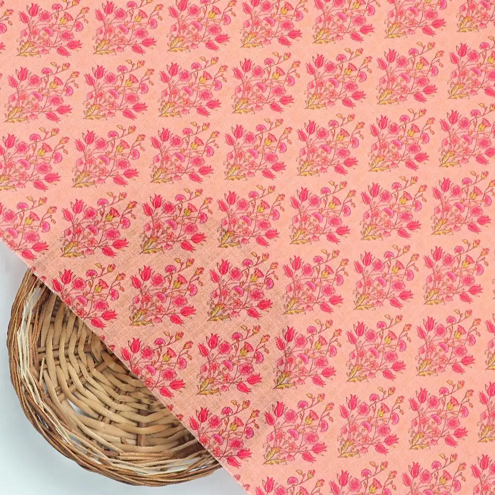 Seamless Flower Bud Of Roses Digital Printed Fabric - Linen - Image 2