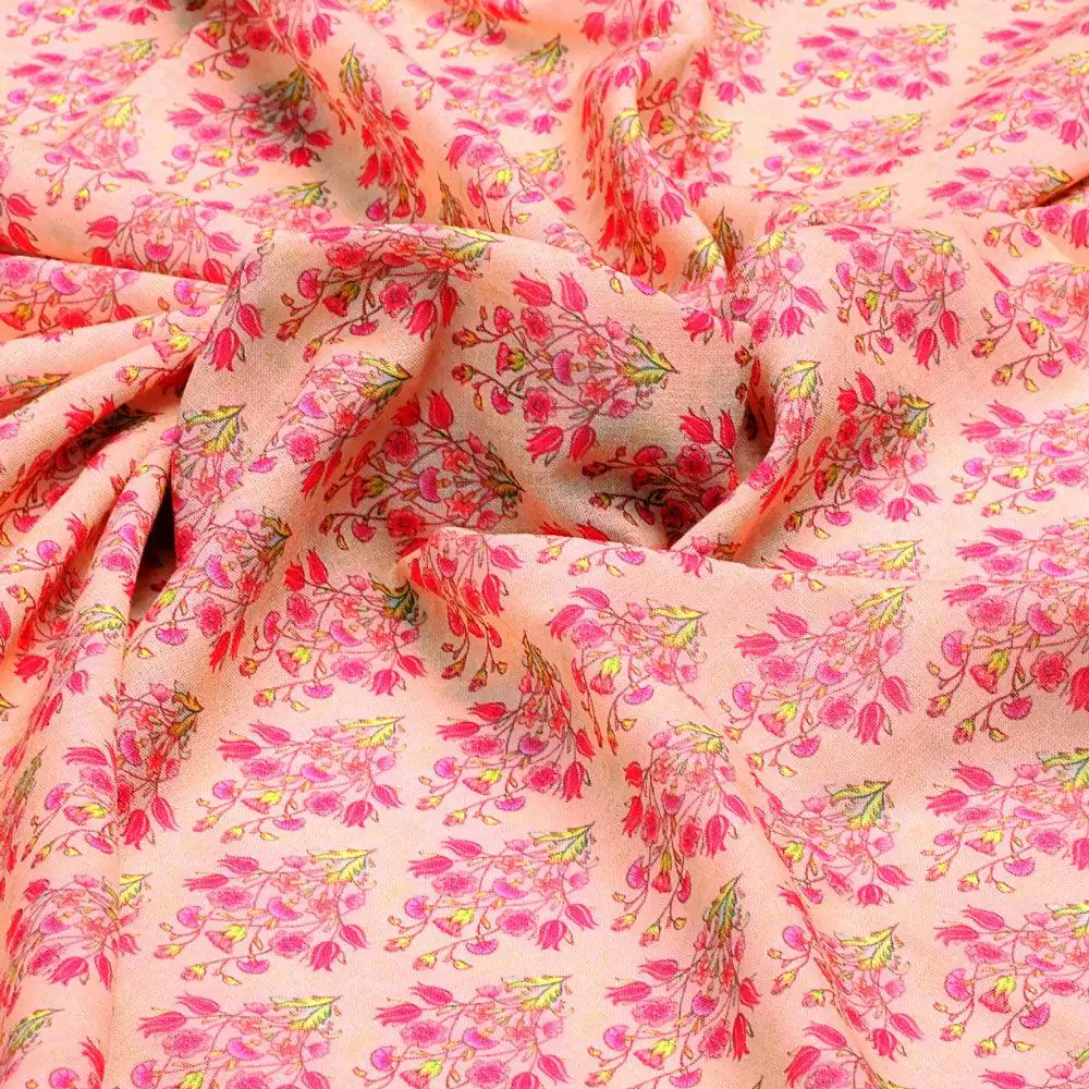 Seamless Flower Bud Of Roses Digital Printed Fabric - Linen - Image 3