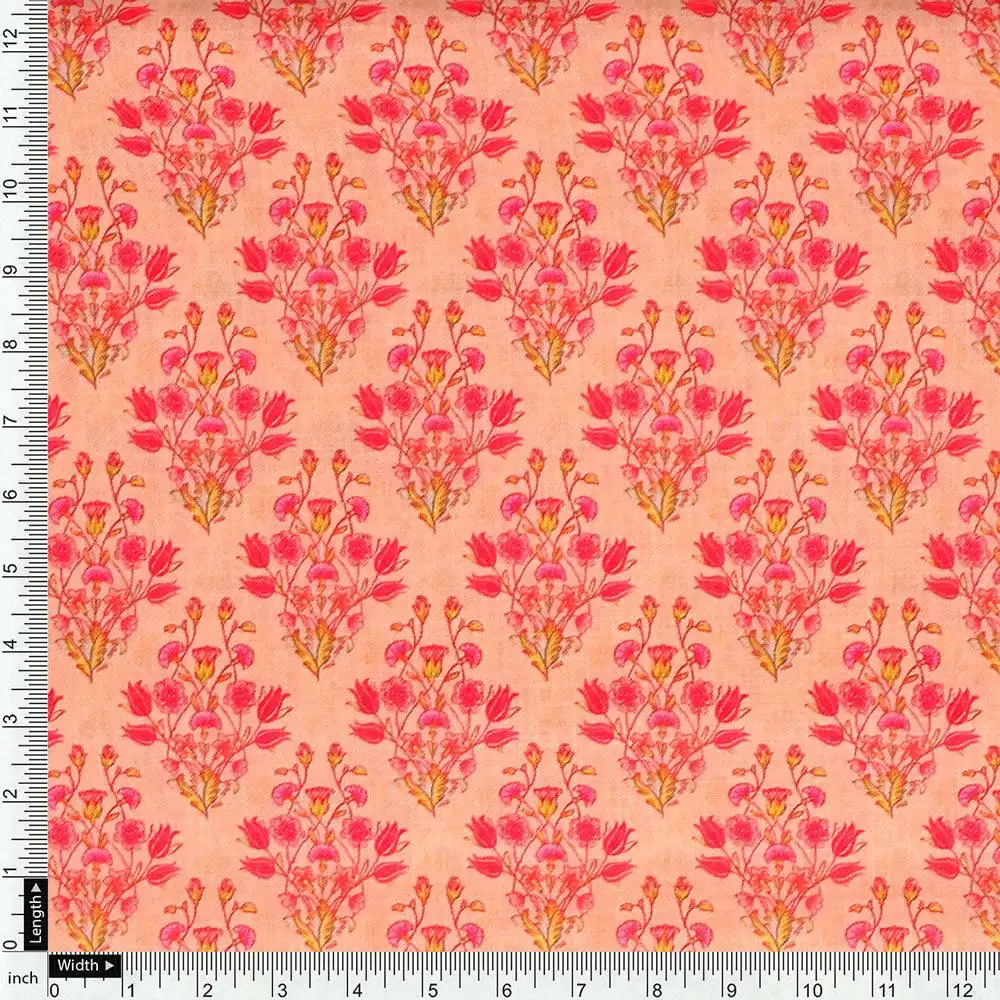 Seamless Flower Bud Of Roses Digital Printed Fabric - Linen - Image 4