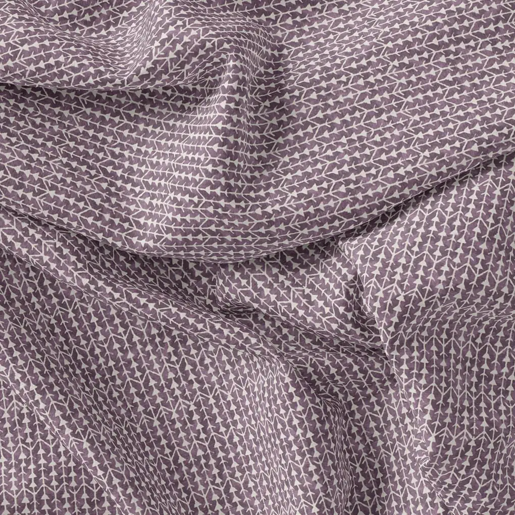 Seamless Link Abstract With Old Lavender Digital Printed Fabric - Kora Silk - Image 3