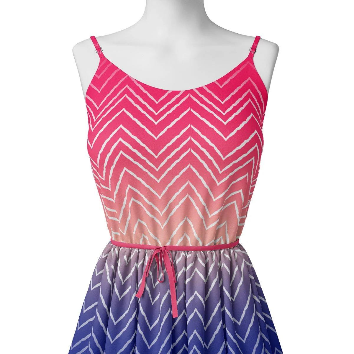 Seamless Multicolour Zigzag Digital Printed Fabric - Weightless - Image 2