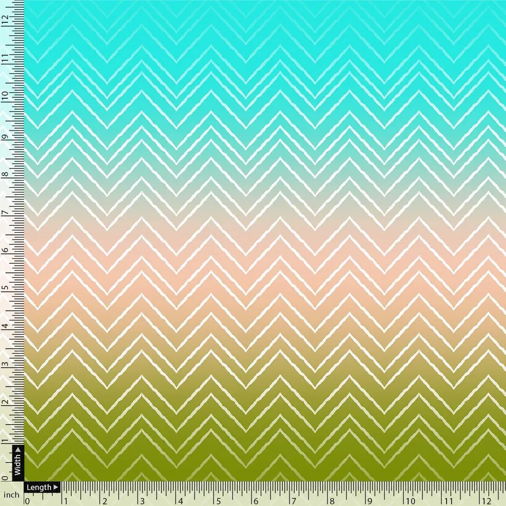 Seamless Multicolours Zigzag Digital Printed Fabric - Image 4