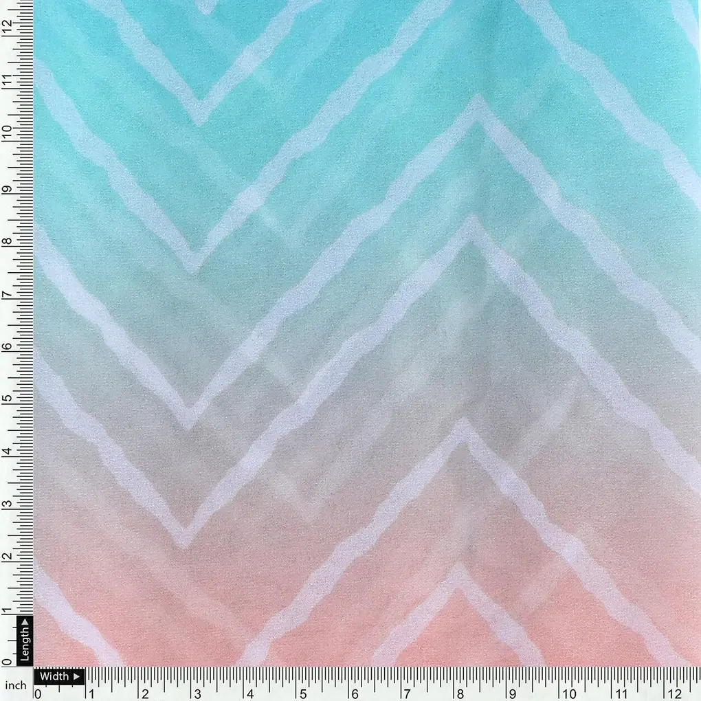 Seamless Multicolours Zigzag Digital Printed Fabric - Weightless - Image 4