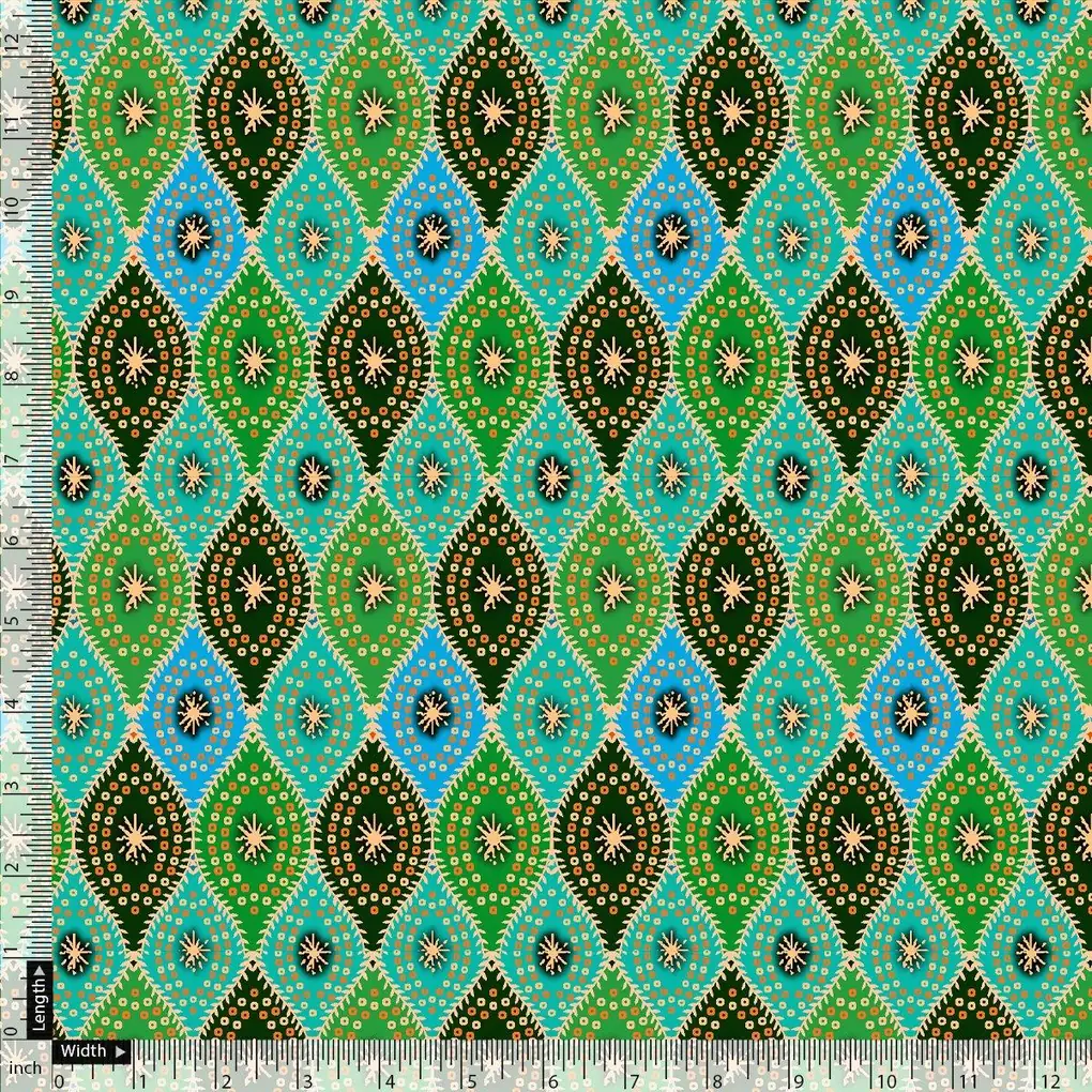 Seamless Ogee Tiny Doted Digital Printed Fabric - Image 4