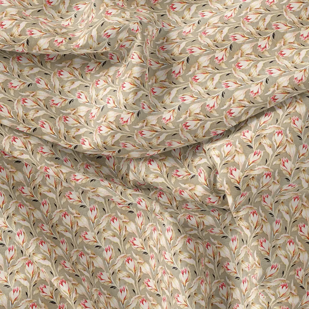 Seamless Roses Blossom Digital Printed Fabric - Cotton - Image 3