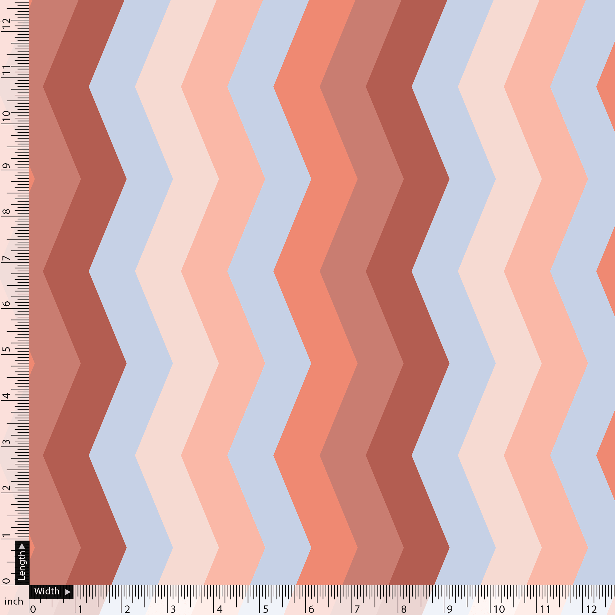 Shiny Seamless Zigzag Multicolour Digital Printed Fabric - Image 5