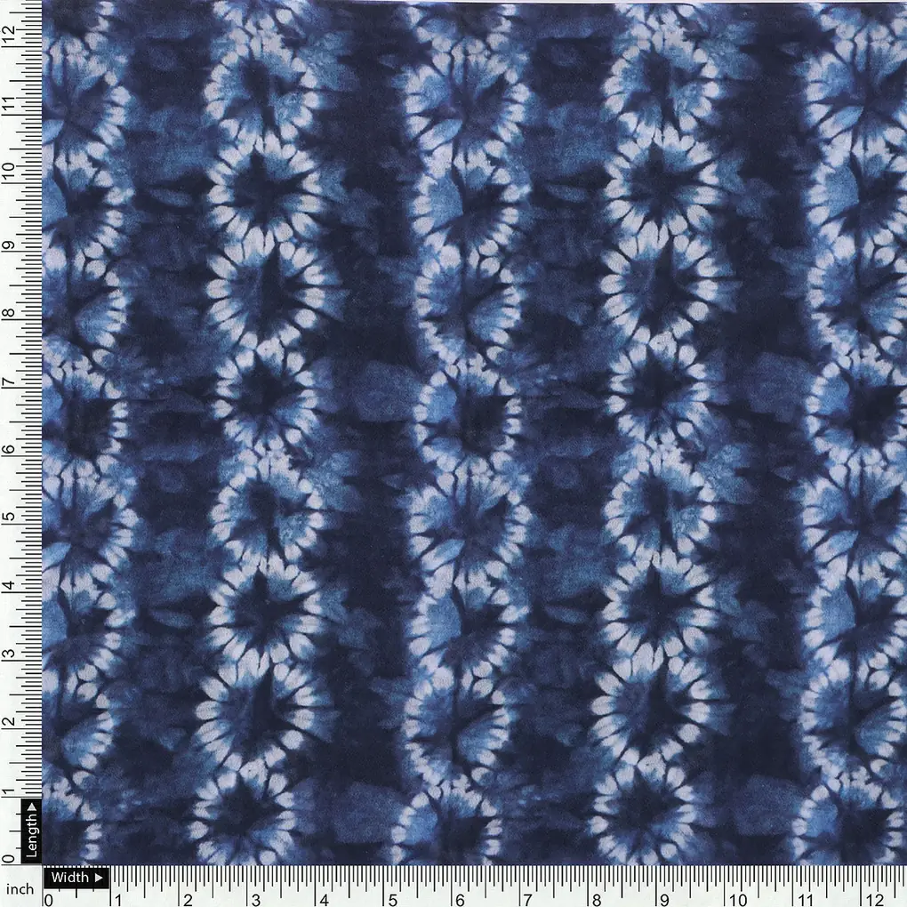 Shiny Watercolour Art With White Circle Digital Printed Fabric - Weightless - Image 2