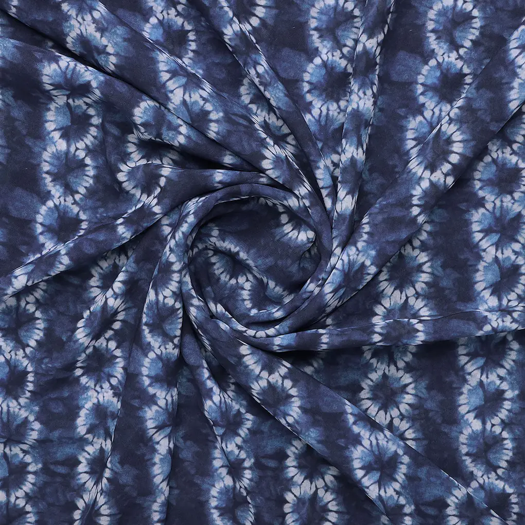 Shiny Watercolour Art With White Circle Digital Printed Fabric - Weightless - Image 4