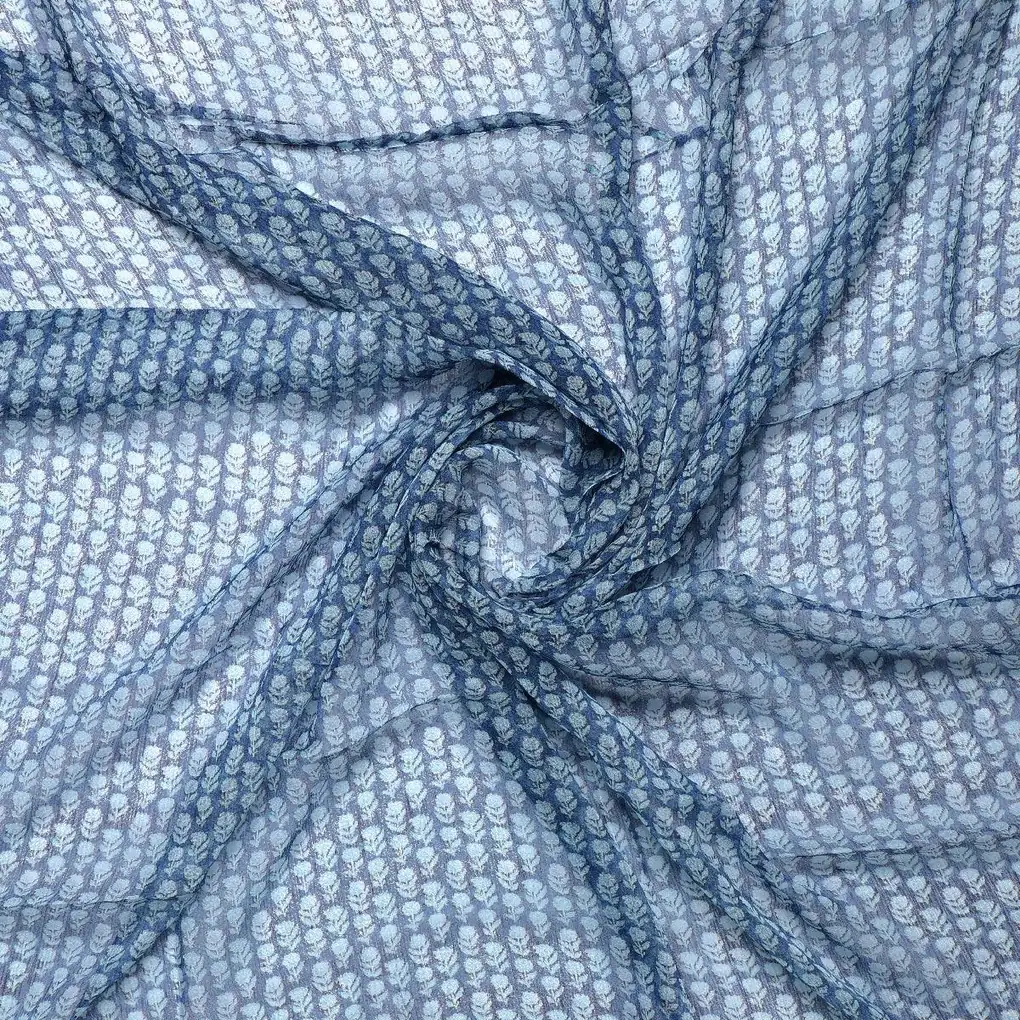 Simple Tiny Seamless Roses Digital Printed Fabric - Pure Chiffon - Image 3