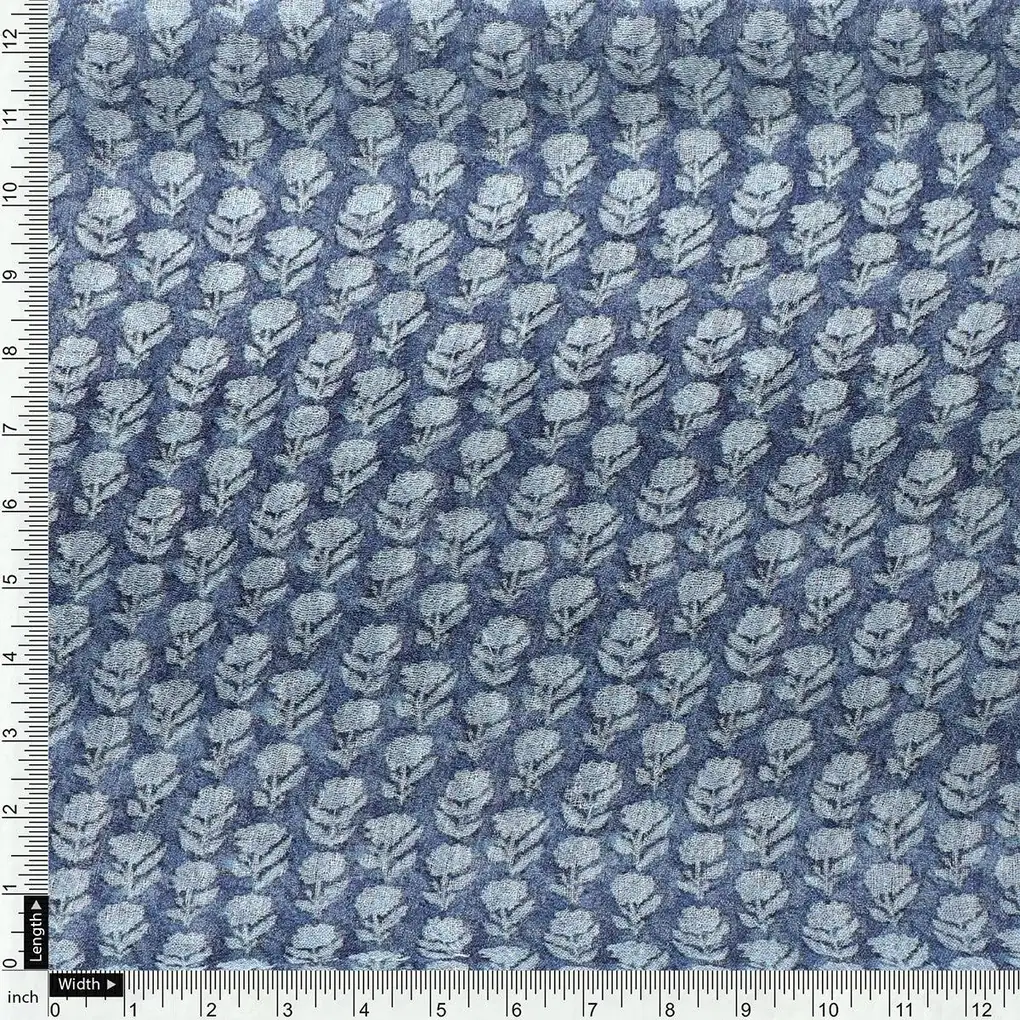 Simple Tiny Seamless Roses Digital Printed Fabric - Pure Chiffon - Image 4