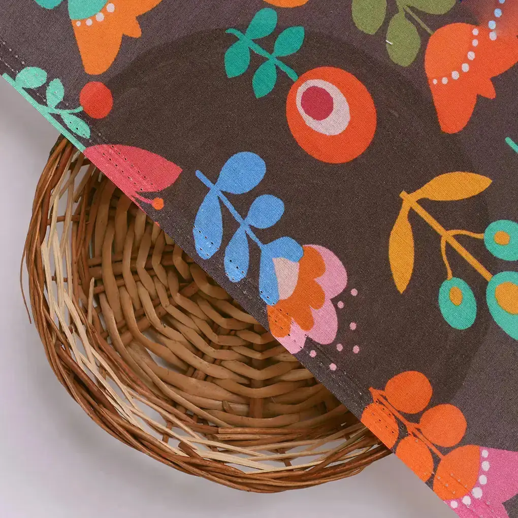 Sketchy Flowers Pattern Digital Printed Fabric - Pure Cotton - Image 3