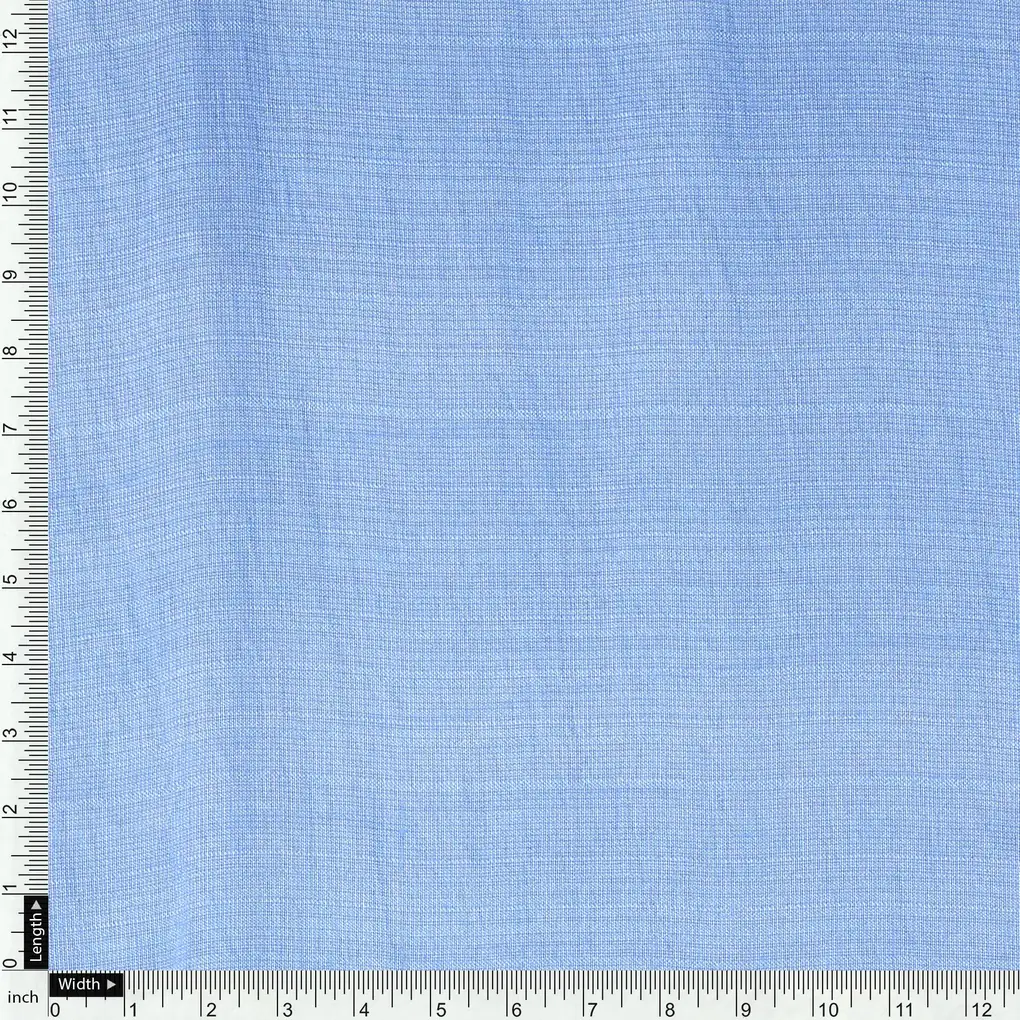 Sky Blue Colour Self Patterned Dyed Fabric - Image 4