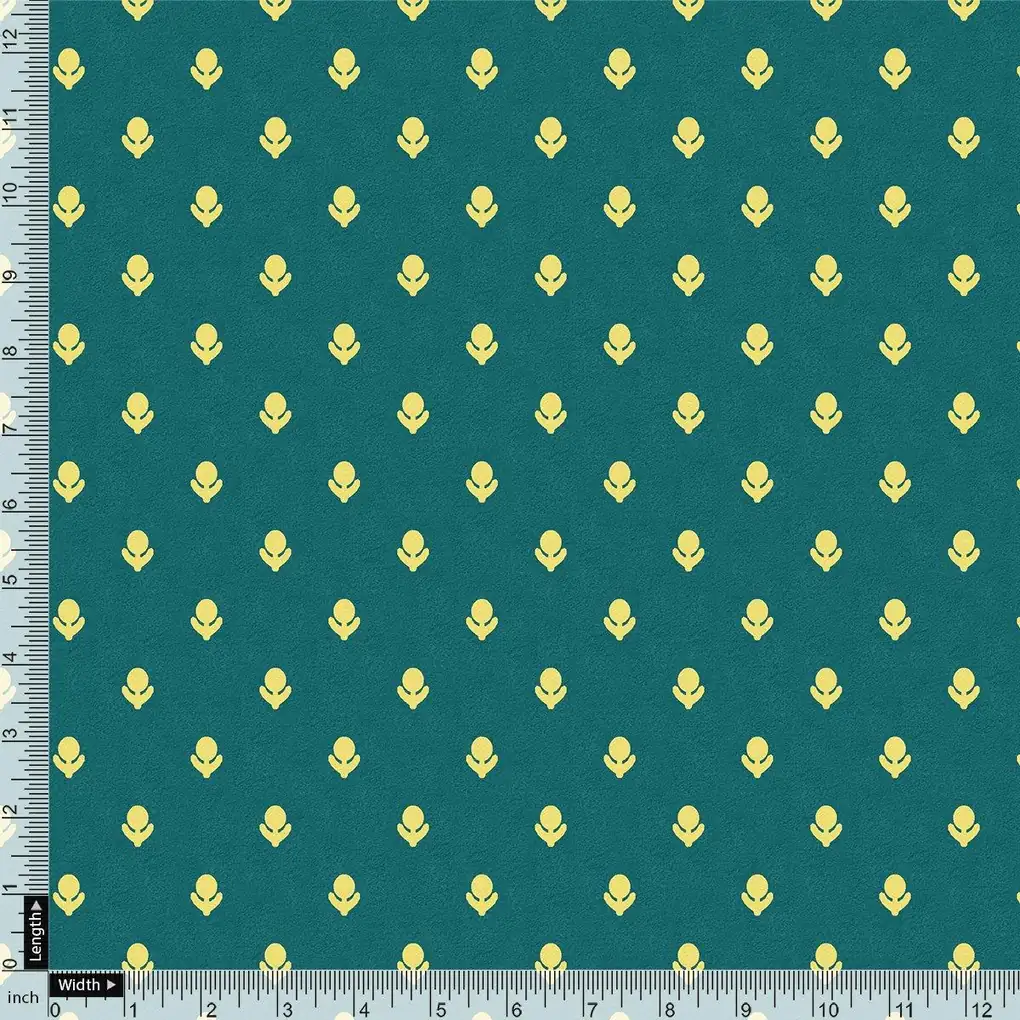 Small And Single Motif Allover Digital Printed Fabric - Image 4