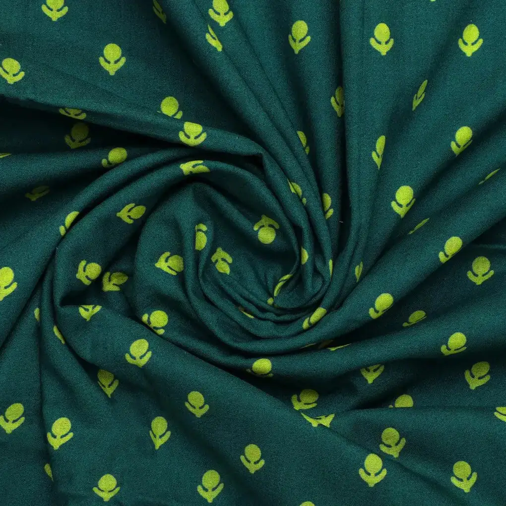 Small and Single Motif Digital Printed Fabric - Pure Cotton - Image 2