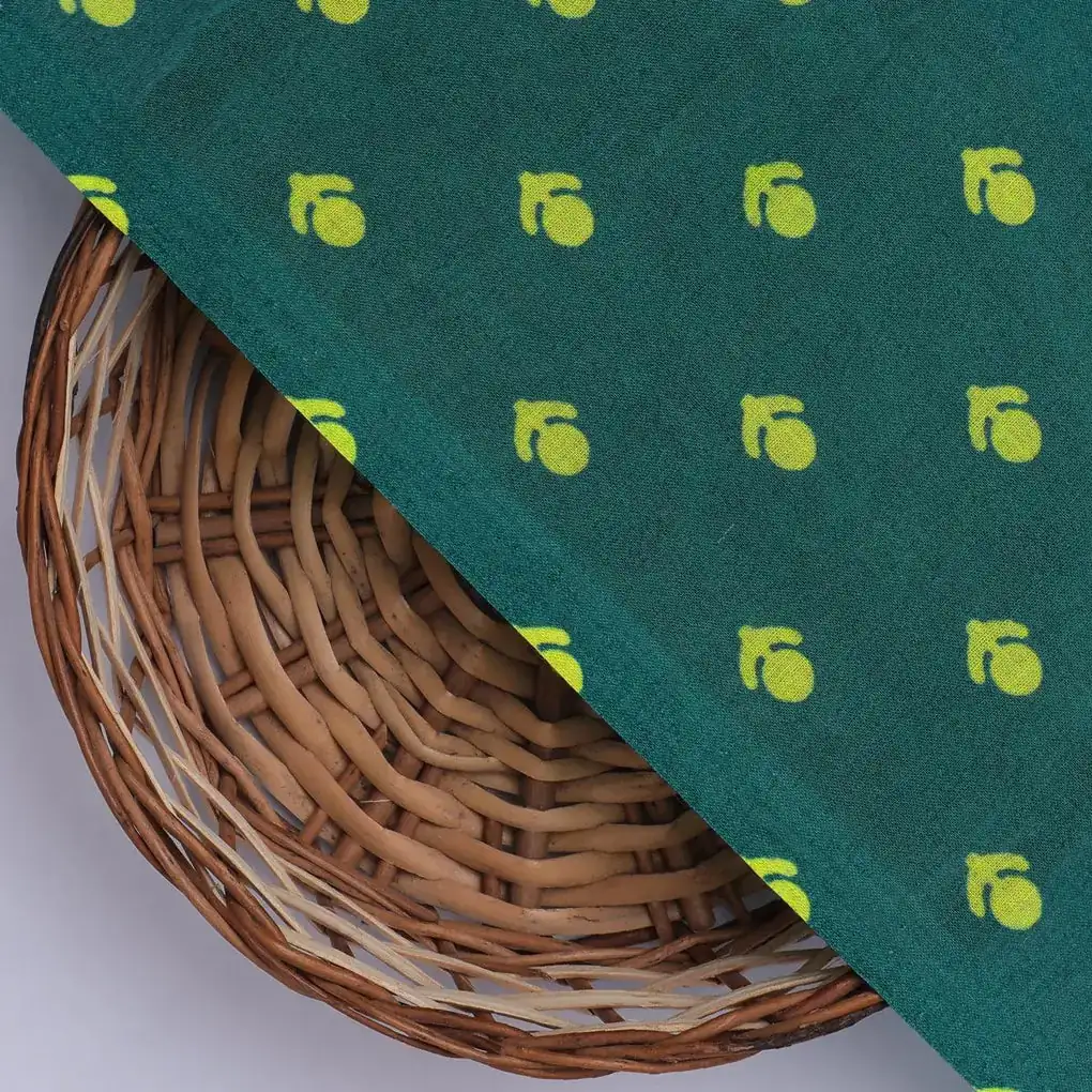 Small and Single Motif Digital Printed Fabric - Pure Cotton - Image 3