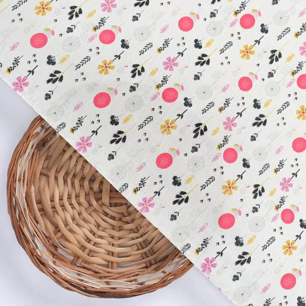 Small Motif Flowers Digital Printed Fabric - Image 2