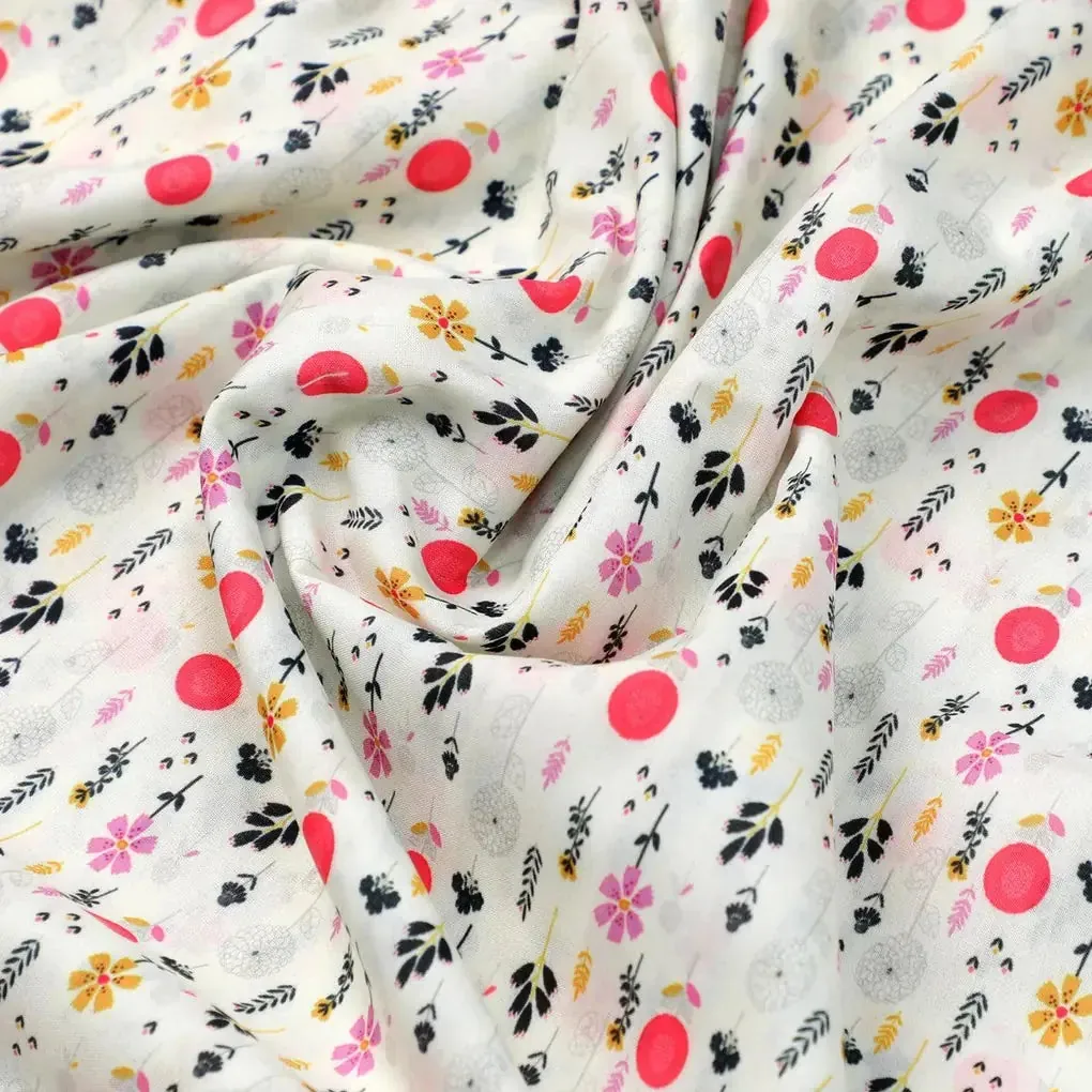 Small Motif Flowers Digital Printed Fabric - Image 3