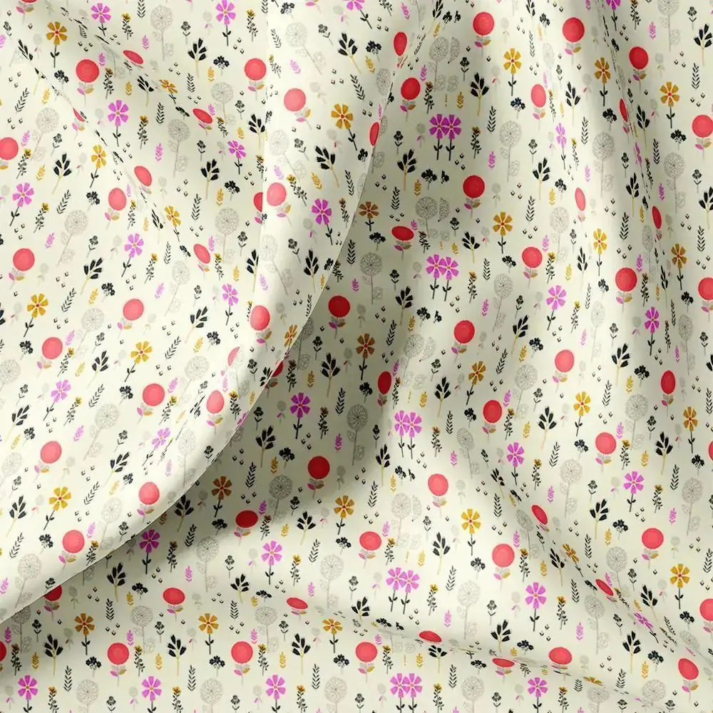 Small Motif Flowers Digital Printed Fabric - Image 3
