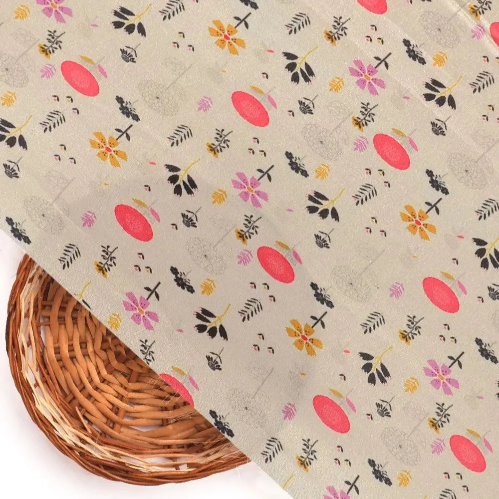 Small Motif Flowers Digital Printed Fabric - Image 2
