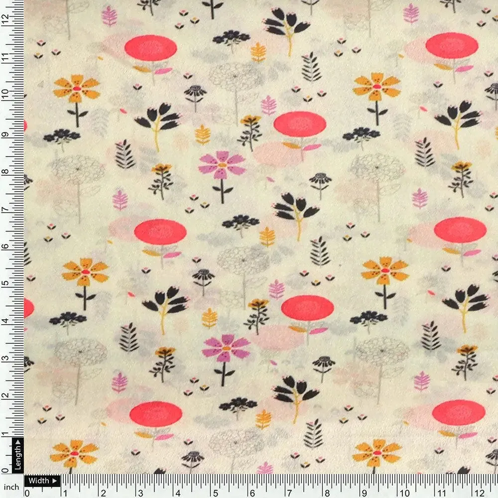 Small Motif Flowers Digital Printed Fabric - Image 4