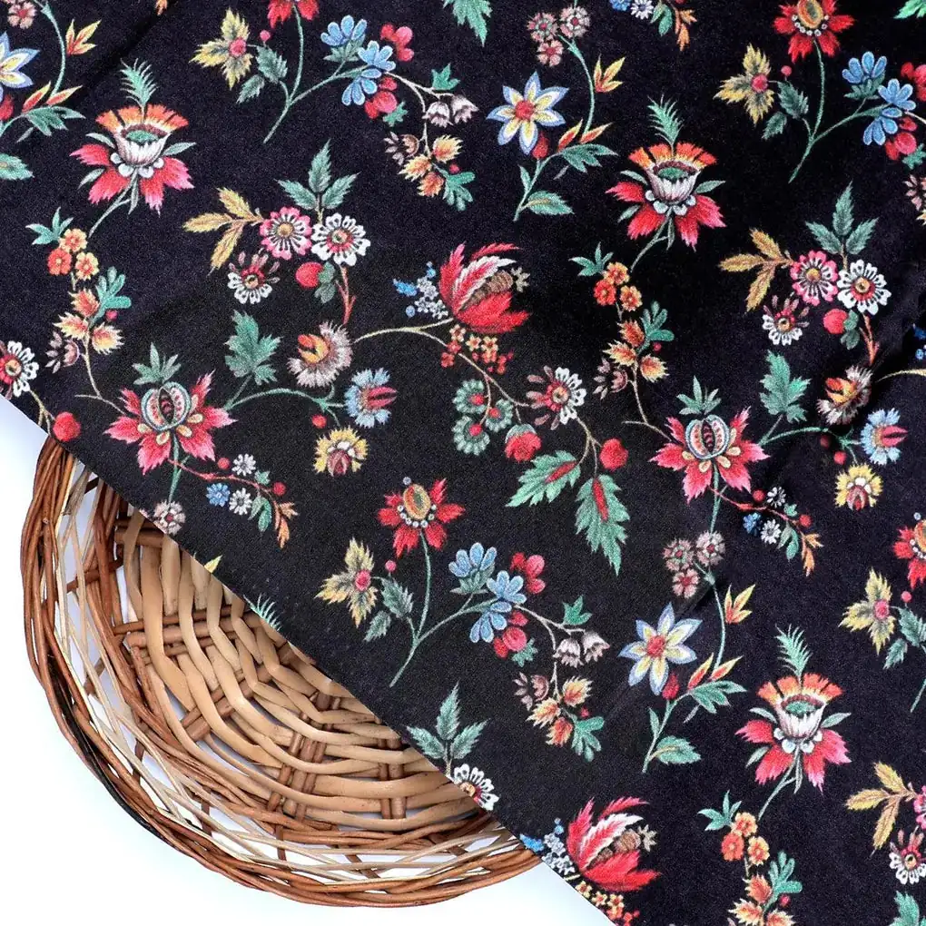 Small Wild Flower Motif Digital Printed Fabric - Image 2