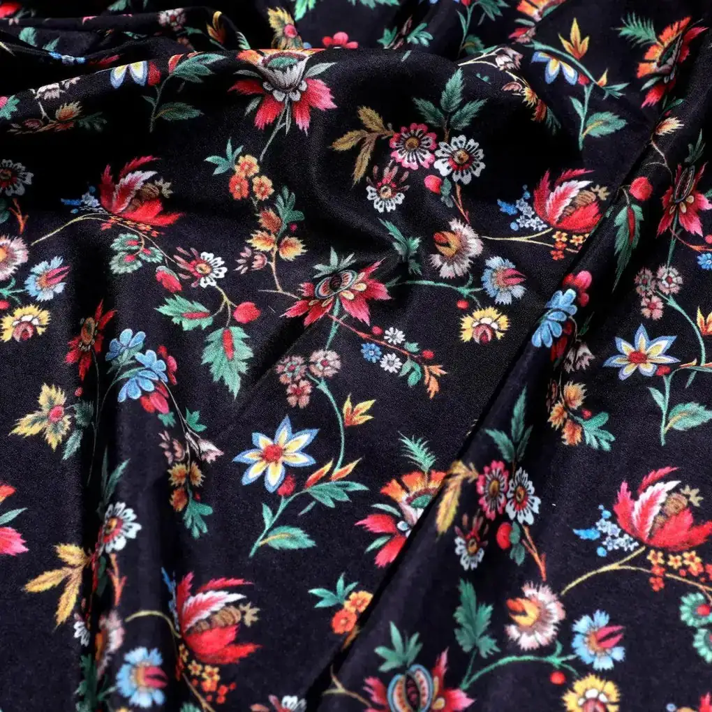 Small Wild Flower Motif Digital Printed Fabric - Image 3
