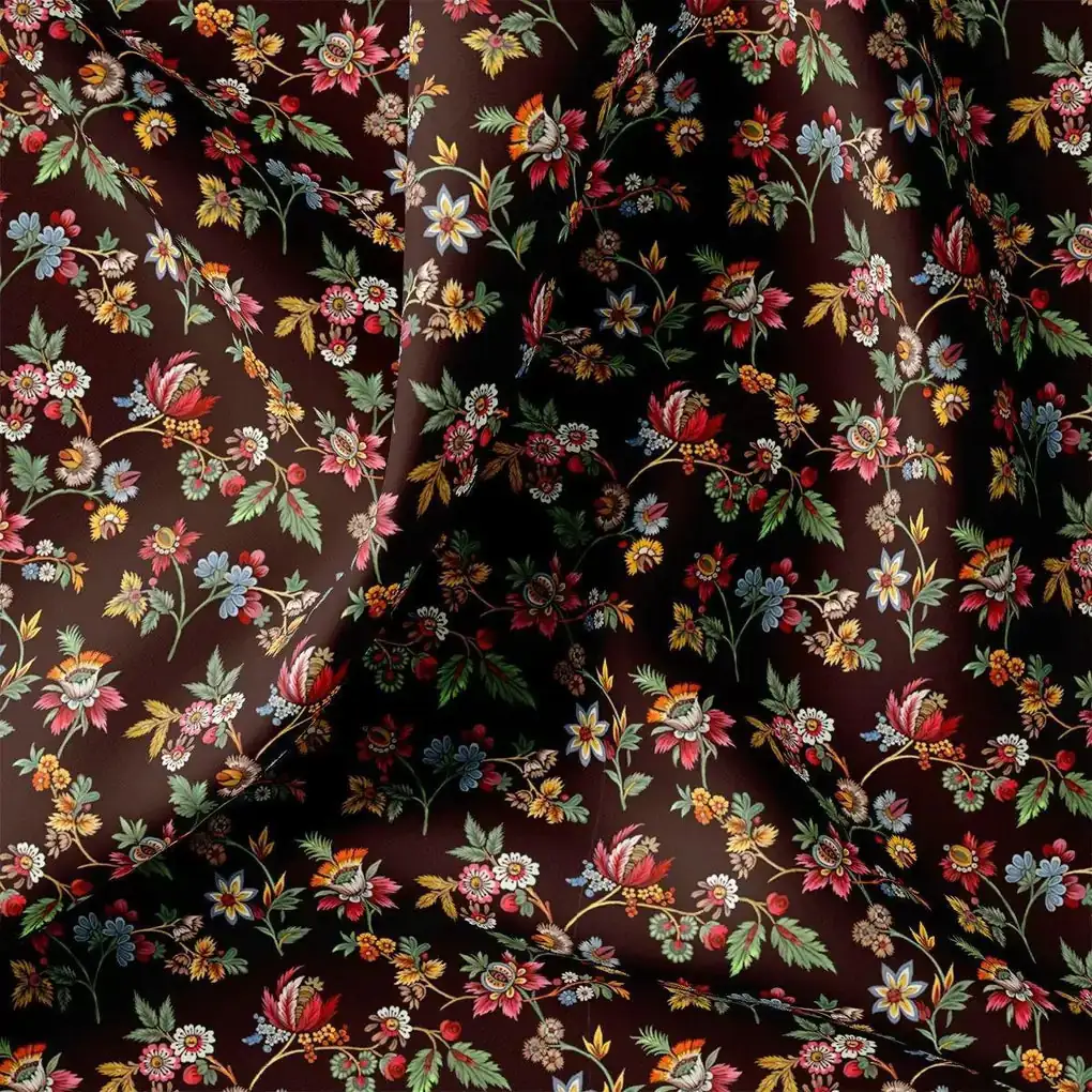 Small Wild Flower Motif Digital Printed Fabric - Image 3