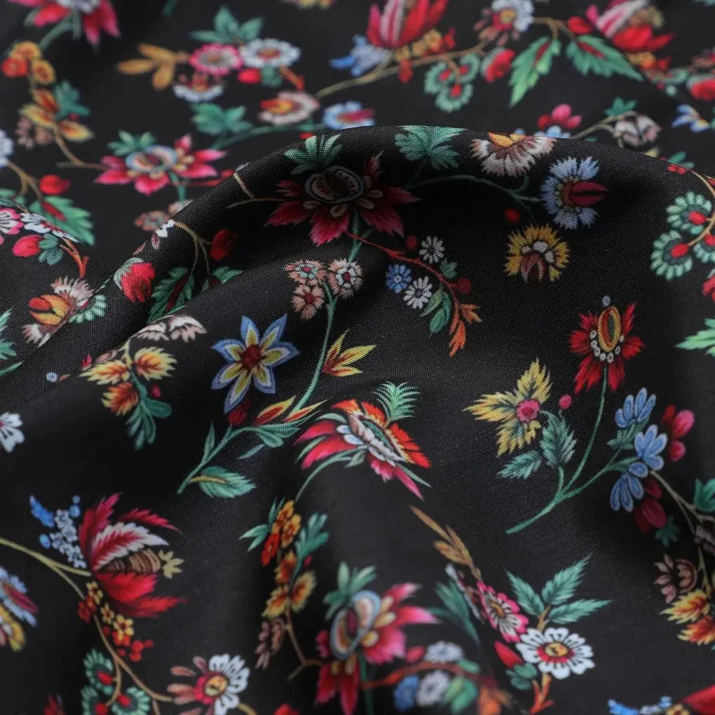Small Wild Flower Motif Digital Printed Fabric - Image 3