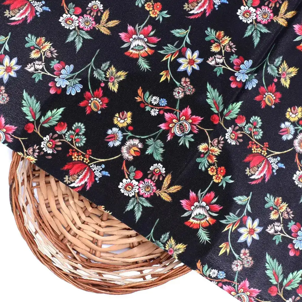 Small Wild Flower Motif Digital Printed Fabric - Image 2