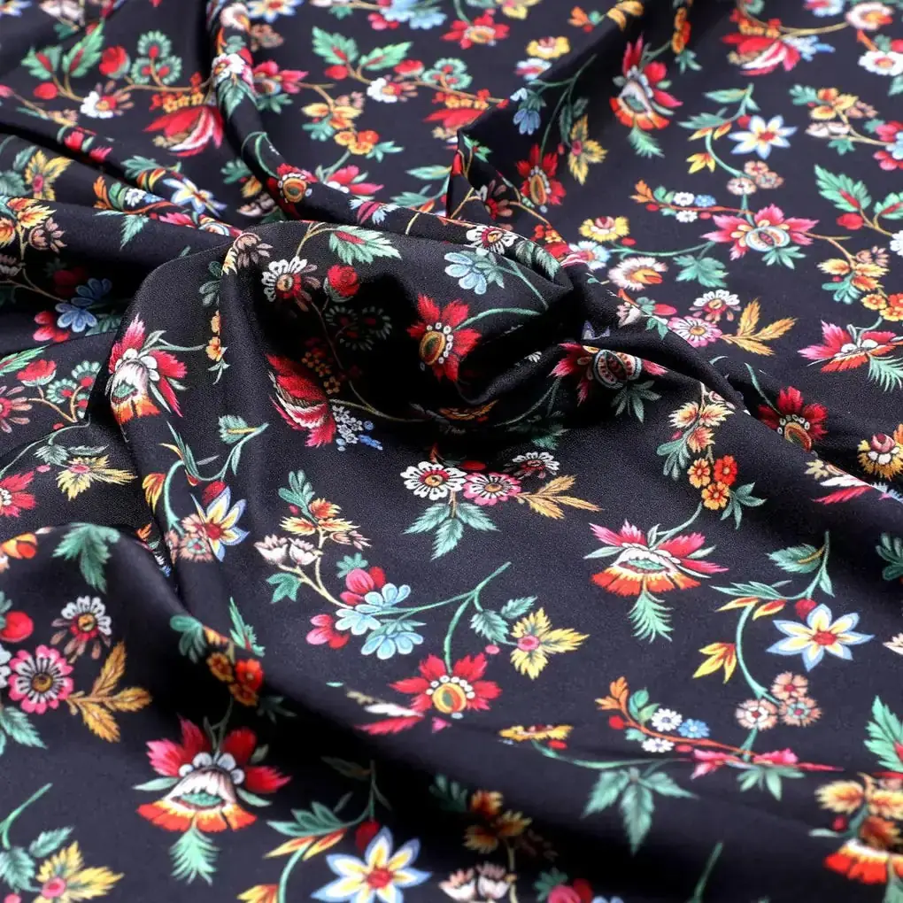 Small Wild Flower Motif Digital Printed Fabric - Image 3