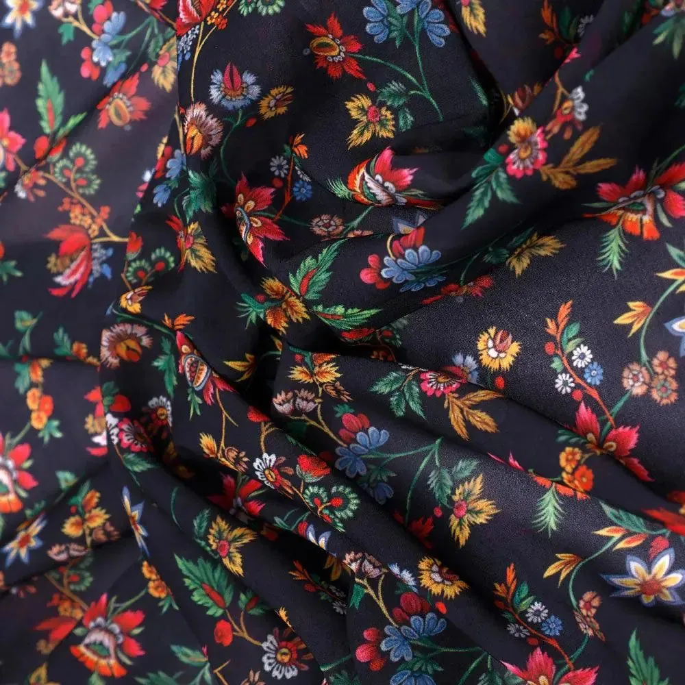 Small Wild Flower Motif Digital Printed Fabric - Image 3