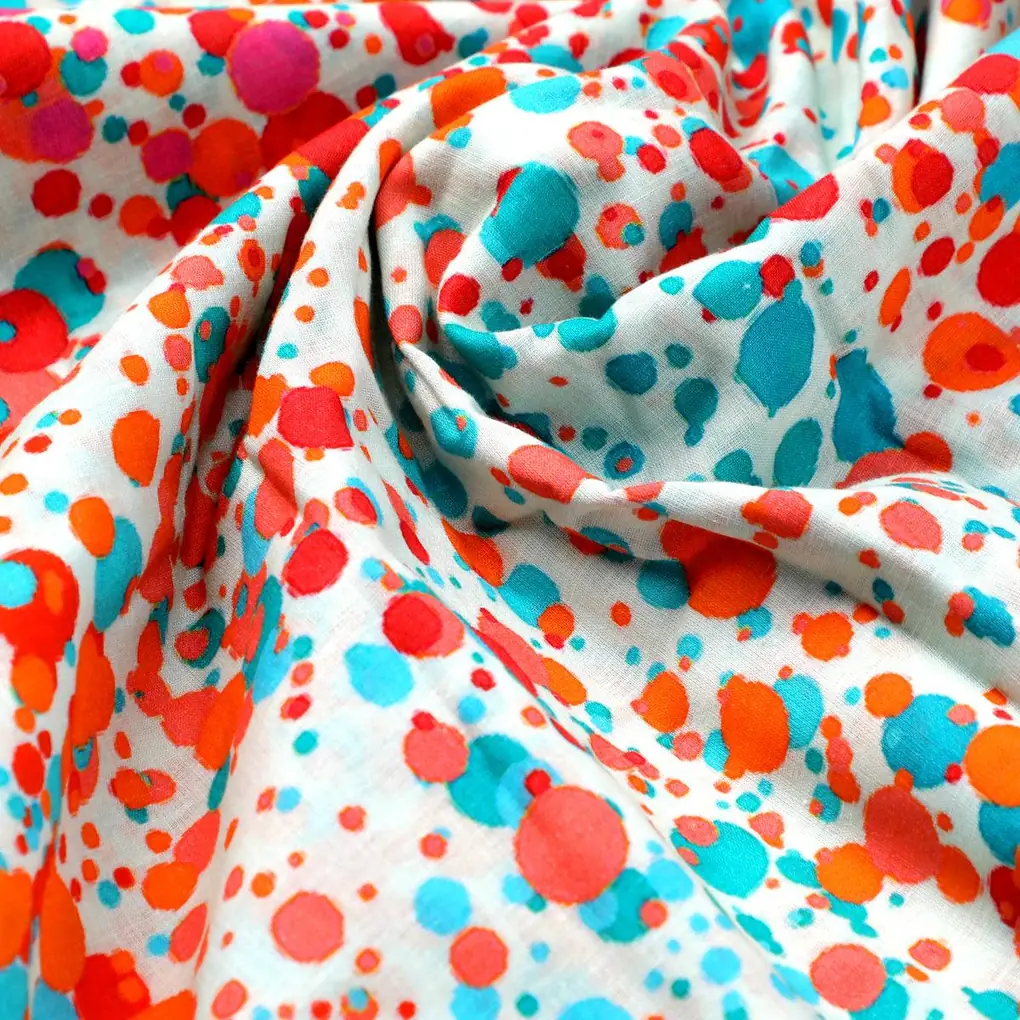 Spread Colour Of Rainbow Spot Digital Printed Fabric - Pure Cotton - Image 3