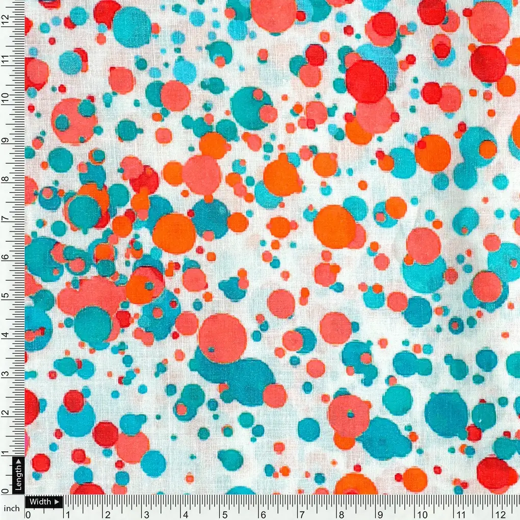 Spread Colour Of Rainbow Spot Digital Printed Fabric - Pure Cotton - Image 4