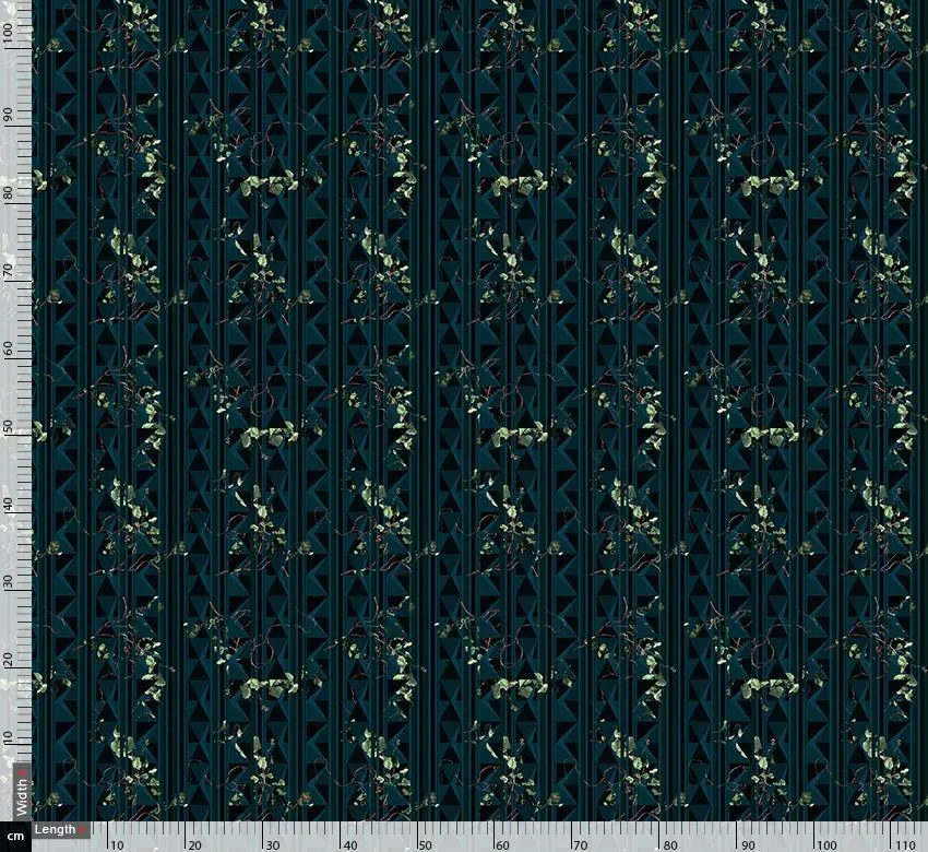 Stripes And Abstract Repeat Digtal Printed Fabric - Image 2