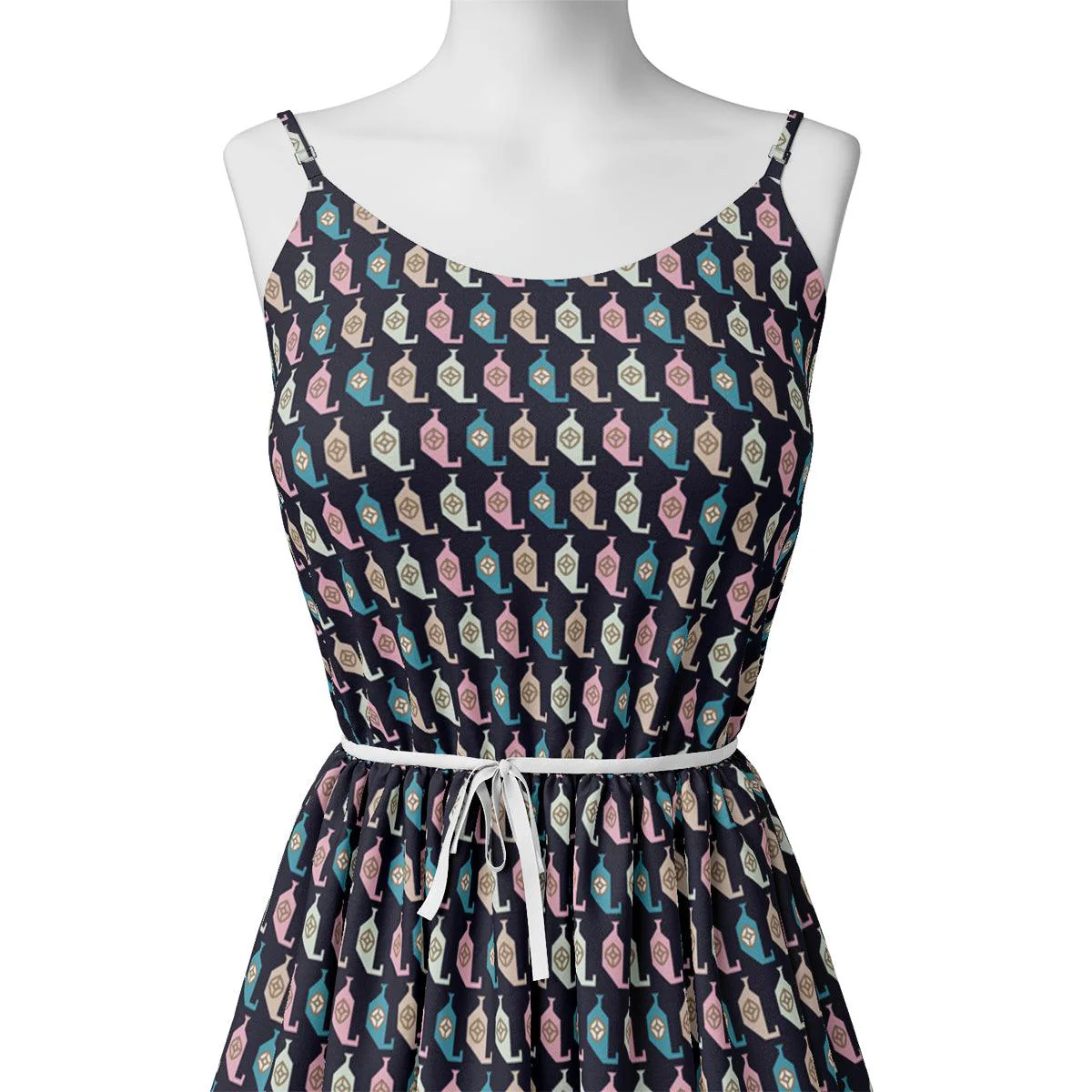 Stylized Leaf Motif Allover Digital Printed Fabric - Tusser Silk - Image 2