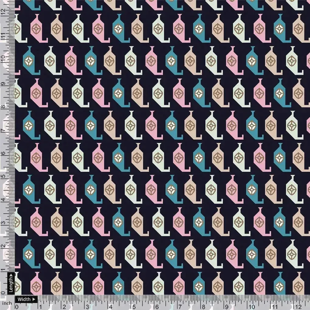 Stylized Leaf Motif Allover Digital Printed Fabric - Weightless - Image 4