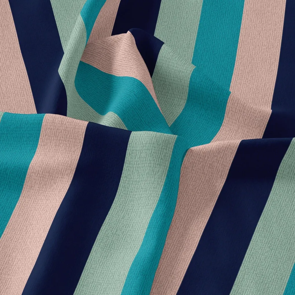 Subtle Colour Stripes Digital Printed Fabric - Pure Muslin - Image 3