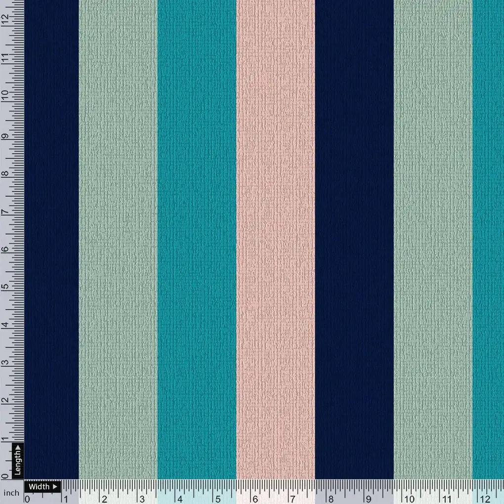 Subtle Colour Stripes Digital Printed Fabric - Pure Muslin - Image 4