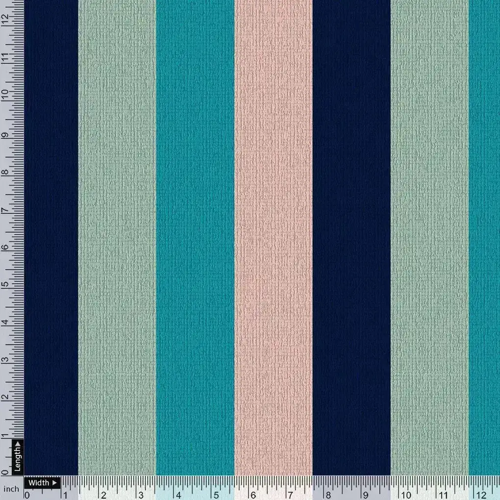 Subtle Colour Stripes Digital Printed Fabric - Pure Georgette - Image 4